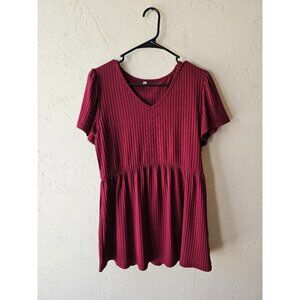 Glanzition Short Sleeve Blouses for Women V Neck Dressy Tunic Tops Maternity Shi